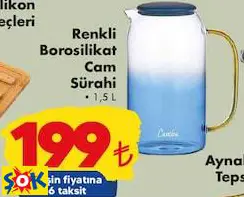 RENKLİ BOROSİLİKAT CAM SÜRAHİ
